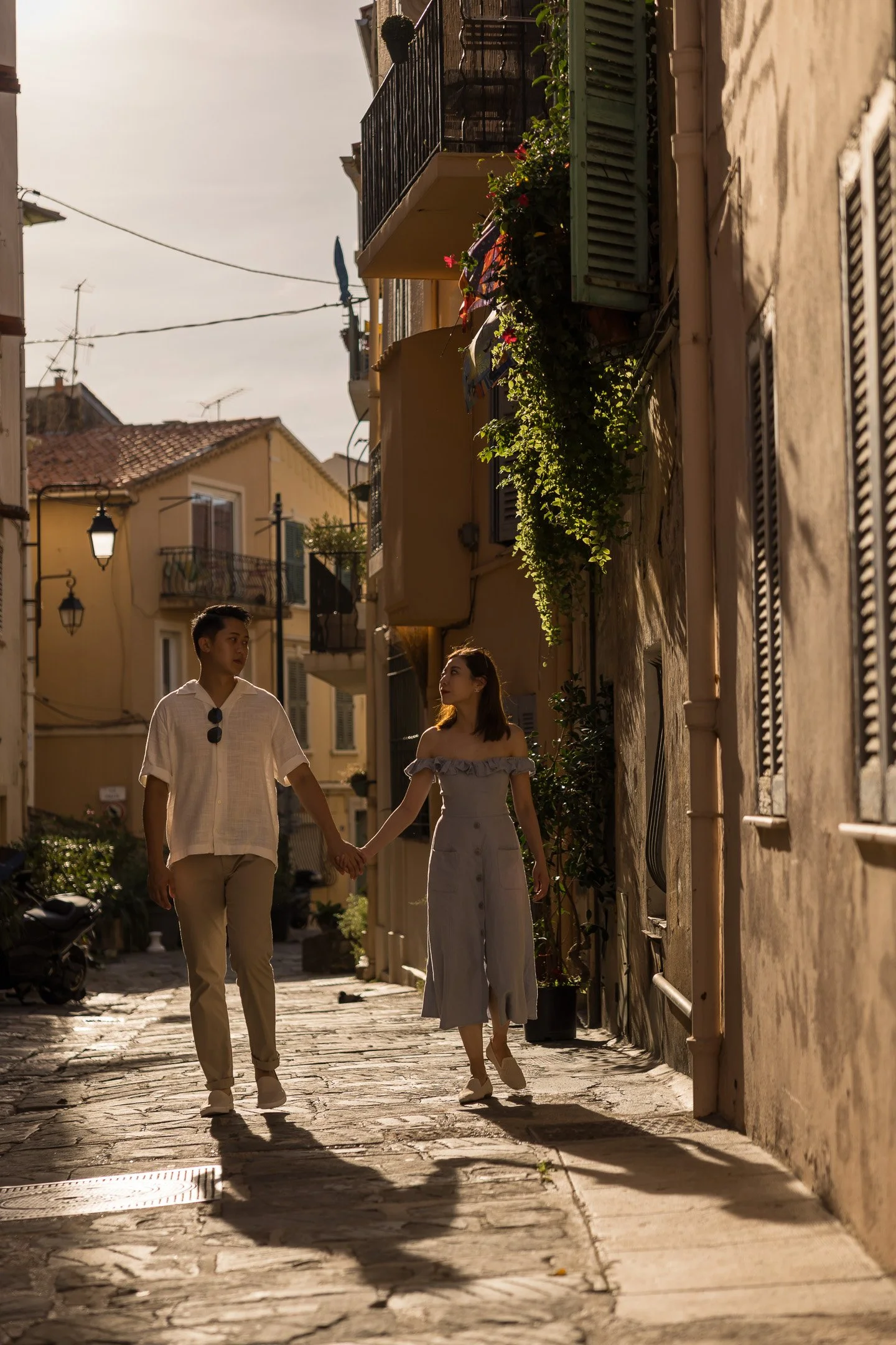 Engagement shoot, Asian couple, Cannes, France, international wedding photographer.