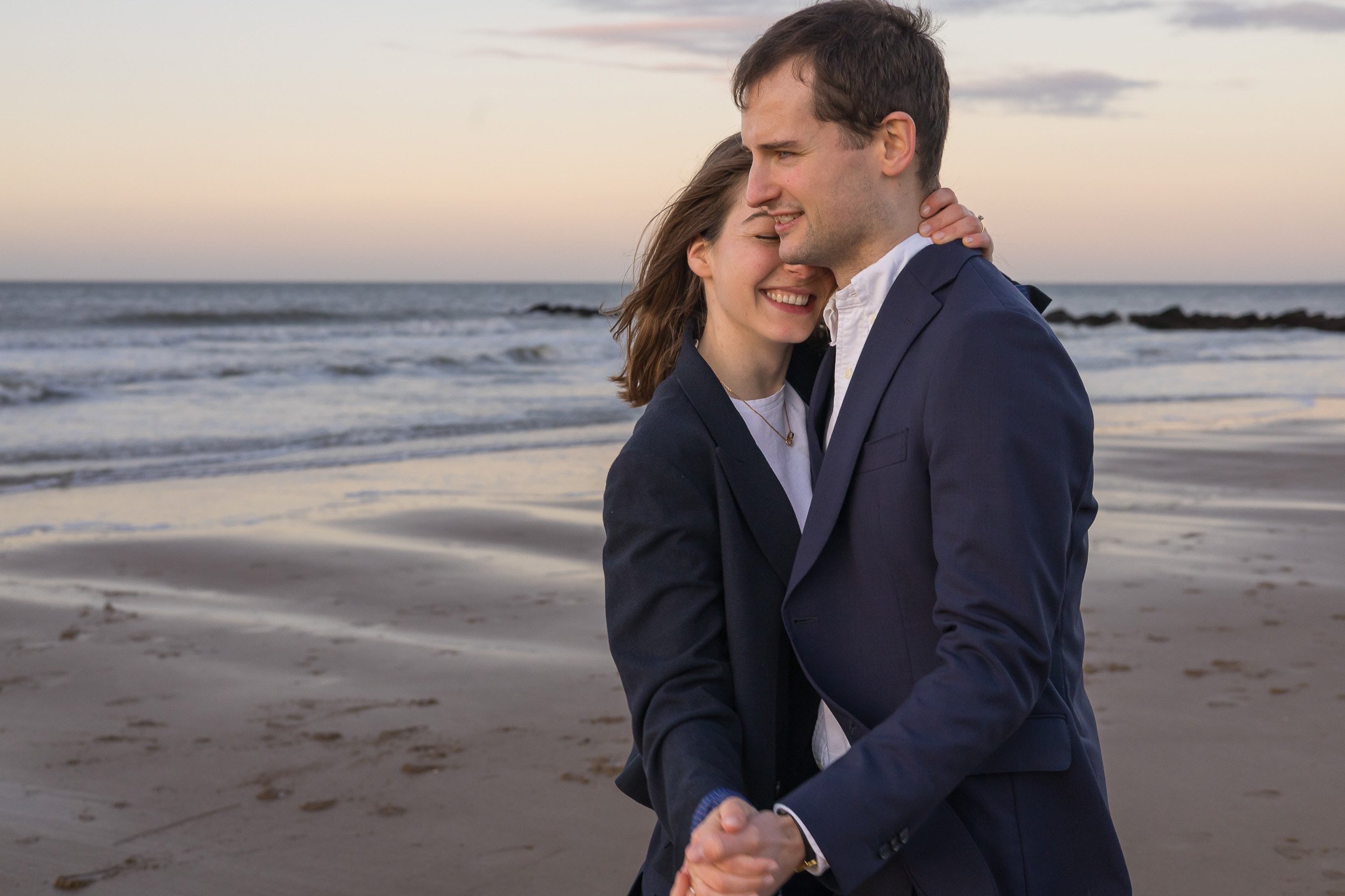 Engagement shoot, beach photos, Knokke-Heist photographer 
