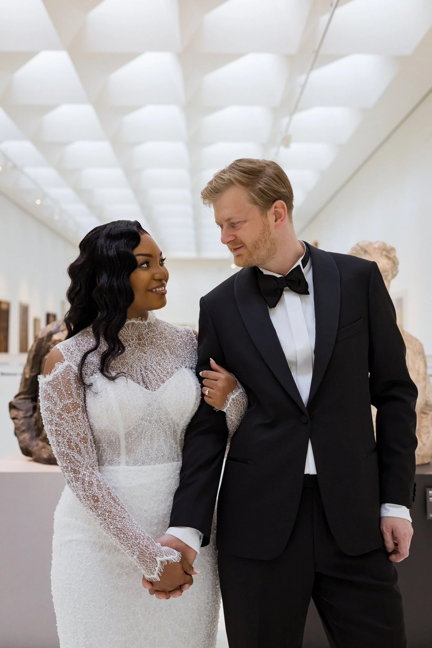 Bride and groom at KMSKA Museum Antwerp
