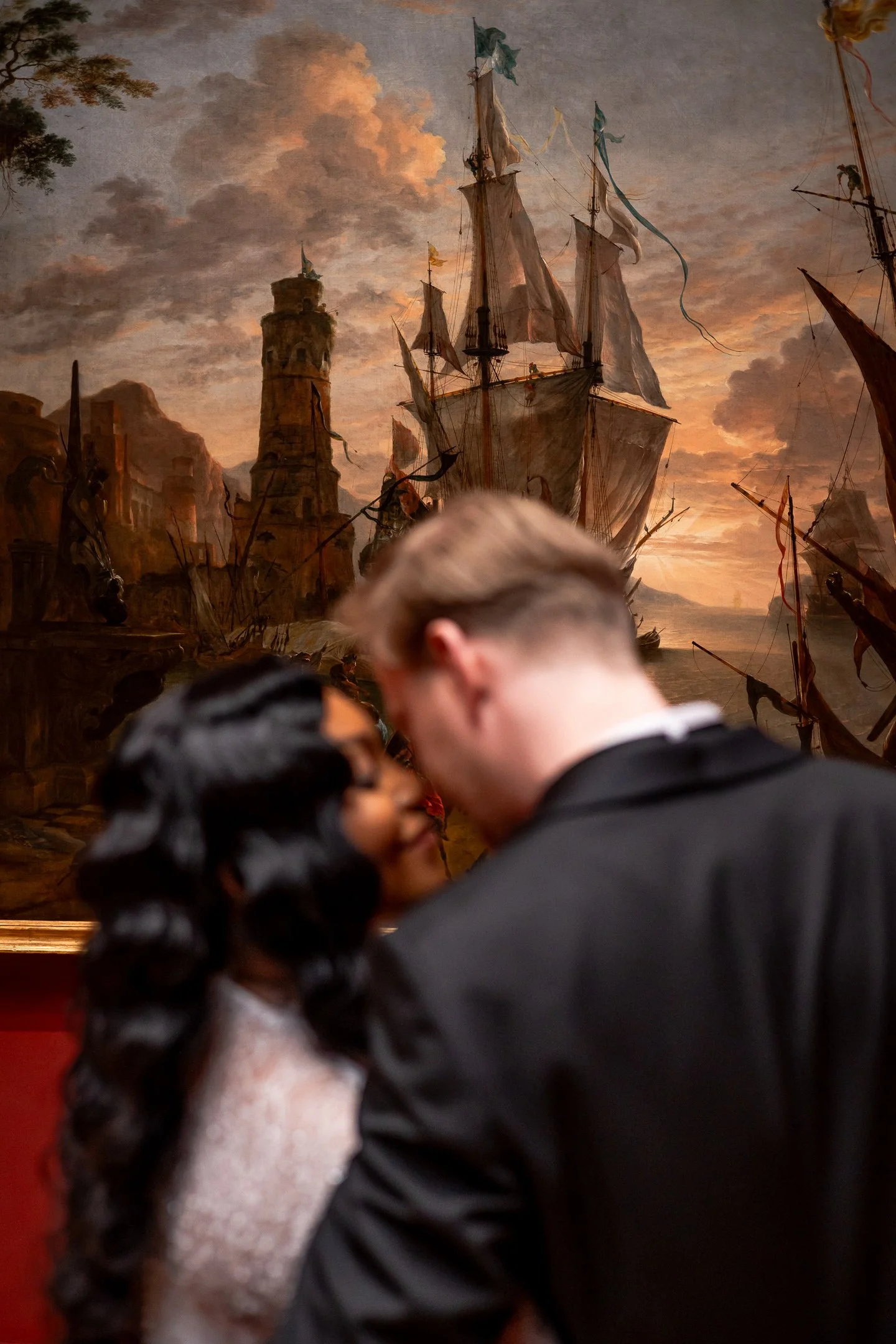 Wedding couple at KMSKA Museum Antwerp