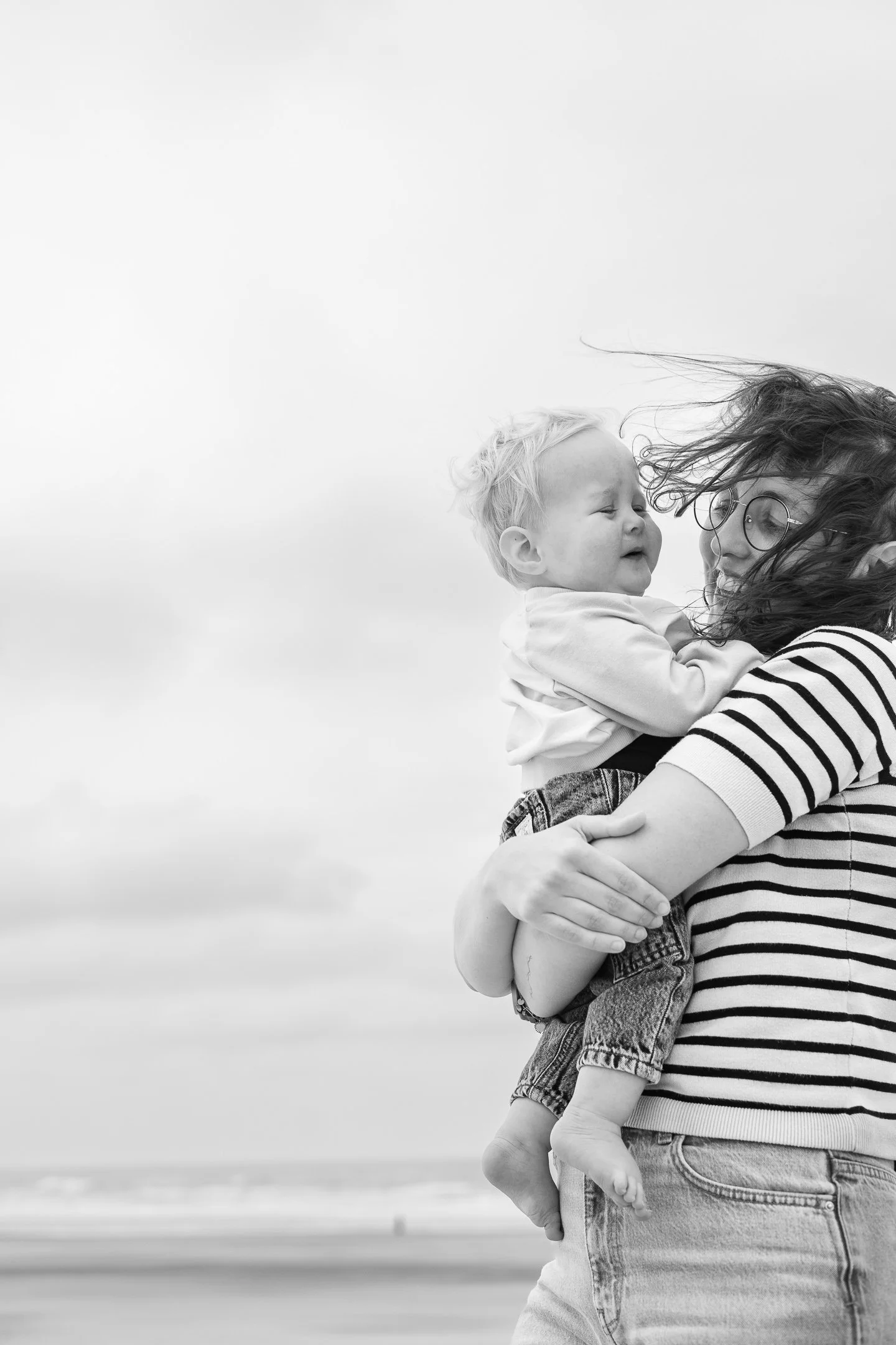 Mothers Day family shoot, beach photos, Wenduine, België