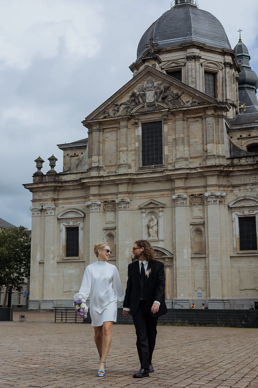 Bride and groom, Sint-Pietersabdij, Sint-Pietersplein, Gent, Belgium