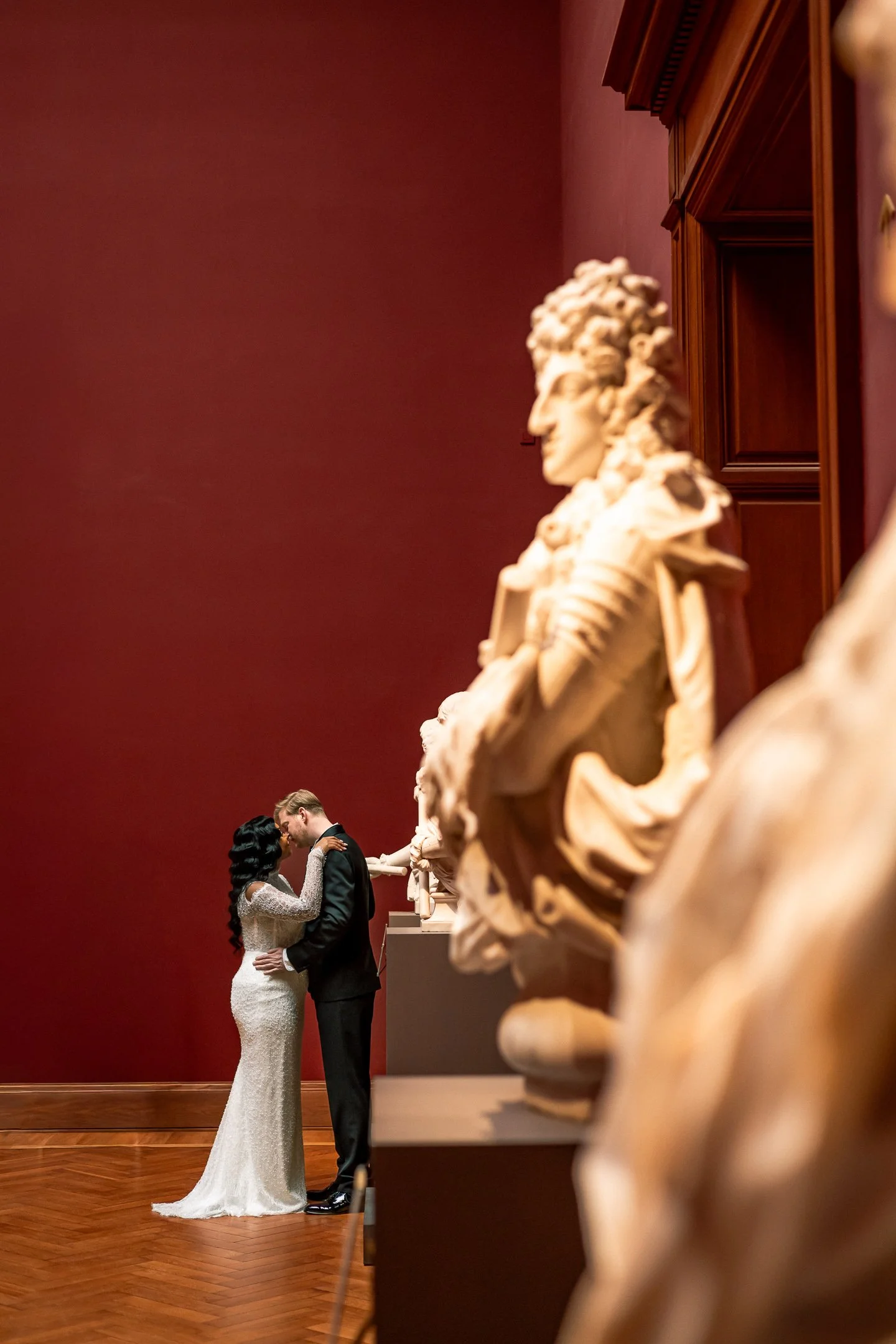 Wedding couple at KMSKA Museum Antwerp
