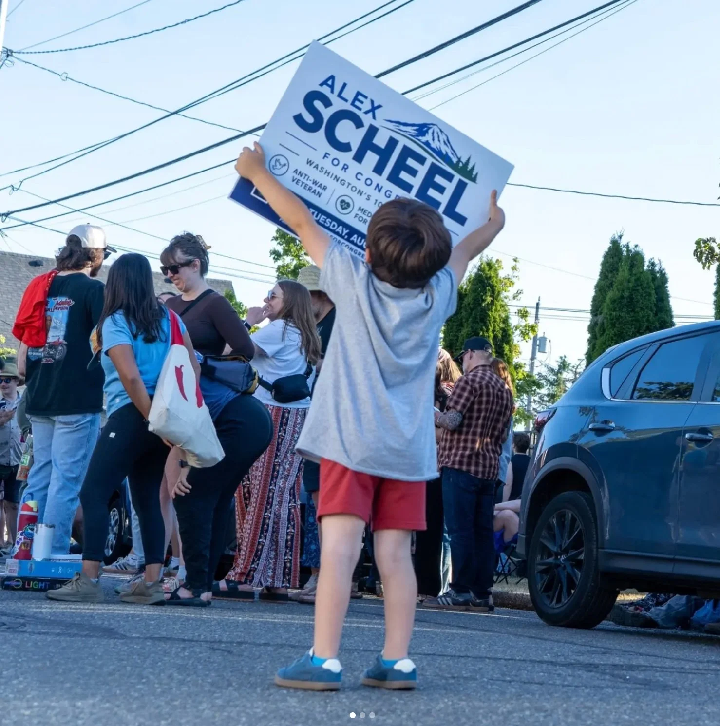 We Want Scheel, Not Strickland: Sign Waving on the 4th Ave Bridge
