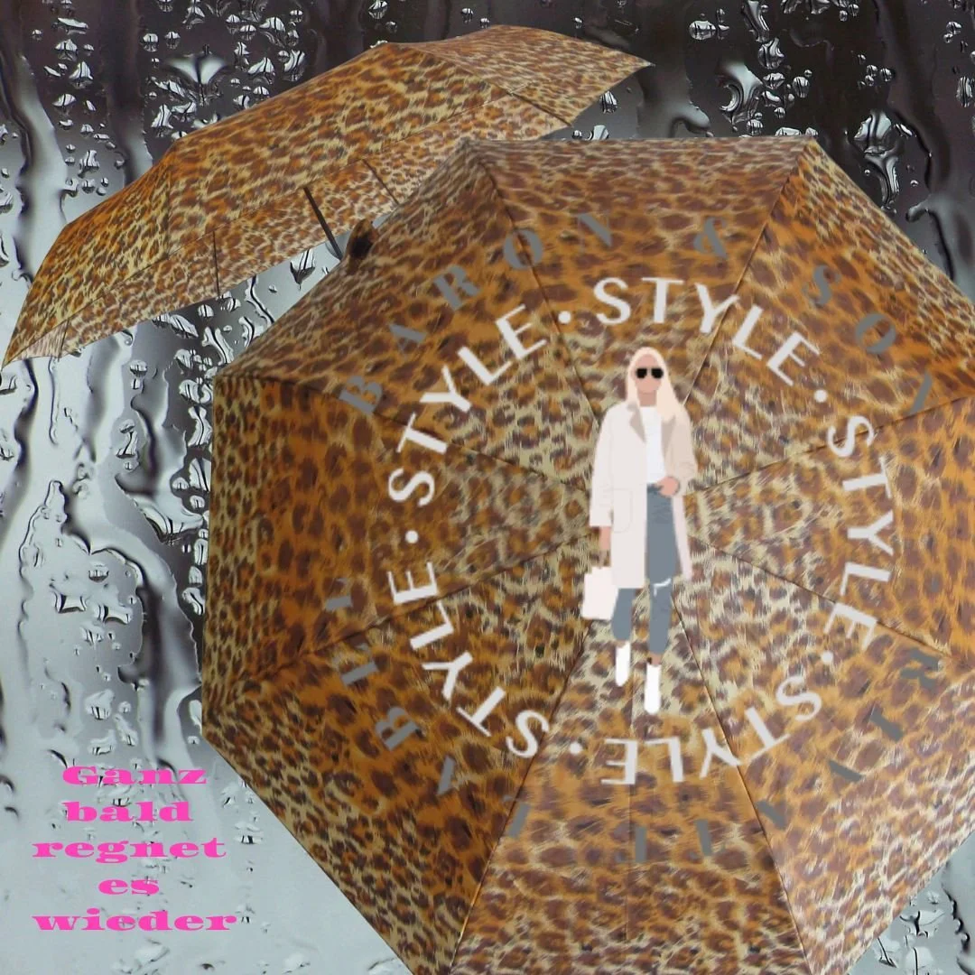 Baron & Son Highlight: Regenschirm mit Leoparden-Print und Style-Branding als Statement-Accessoire