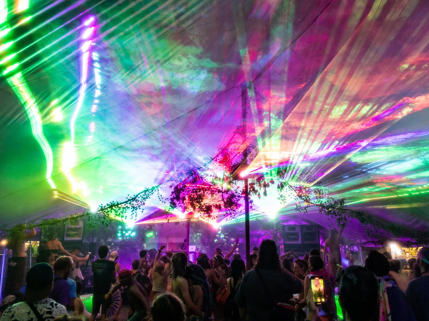 Illuminated Jungle festival stage