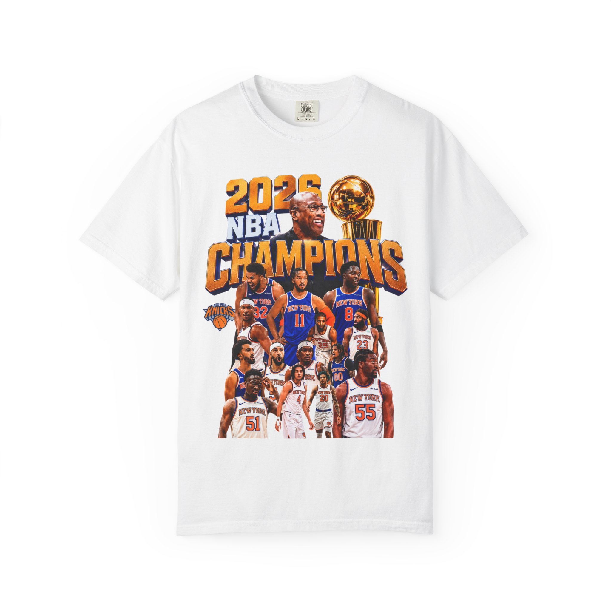 2026 Knicks NBA Champions T-Shirt — Team Roster Graphic Tee