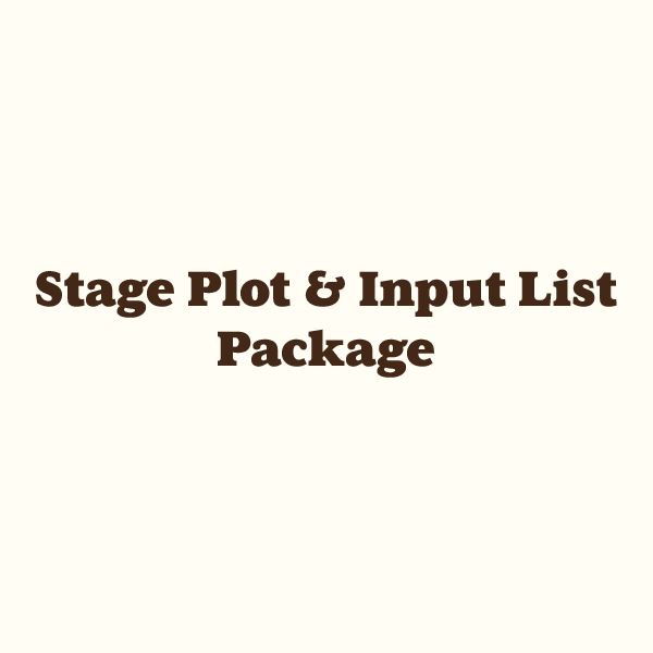 Stage Plot & Input List Package