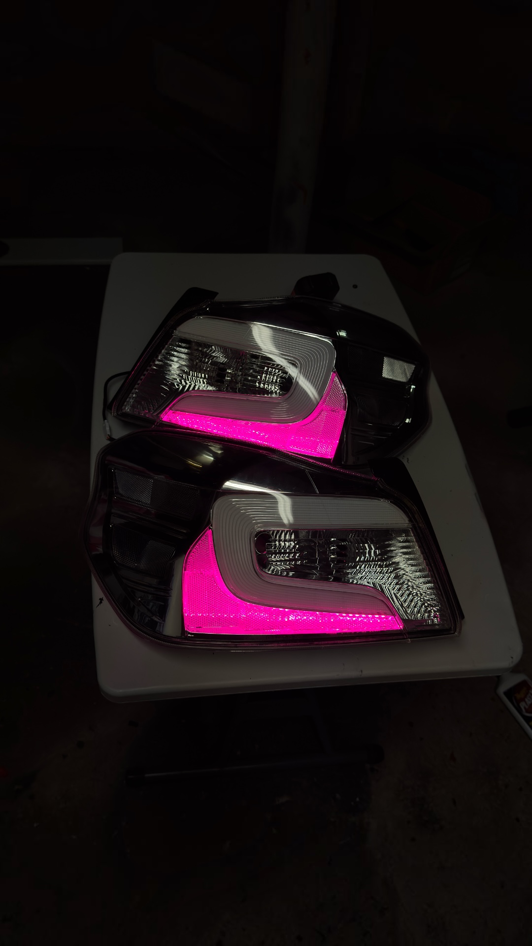 Custom OEM Clear Tail Lights w/ Frosted Accent Bars & Hidden RGB