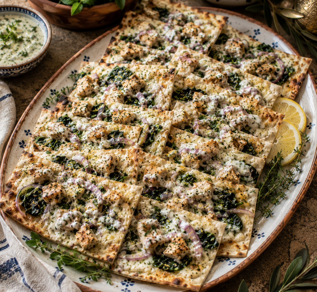 Citrus Herb Chicken Flatbread