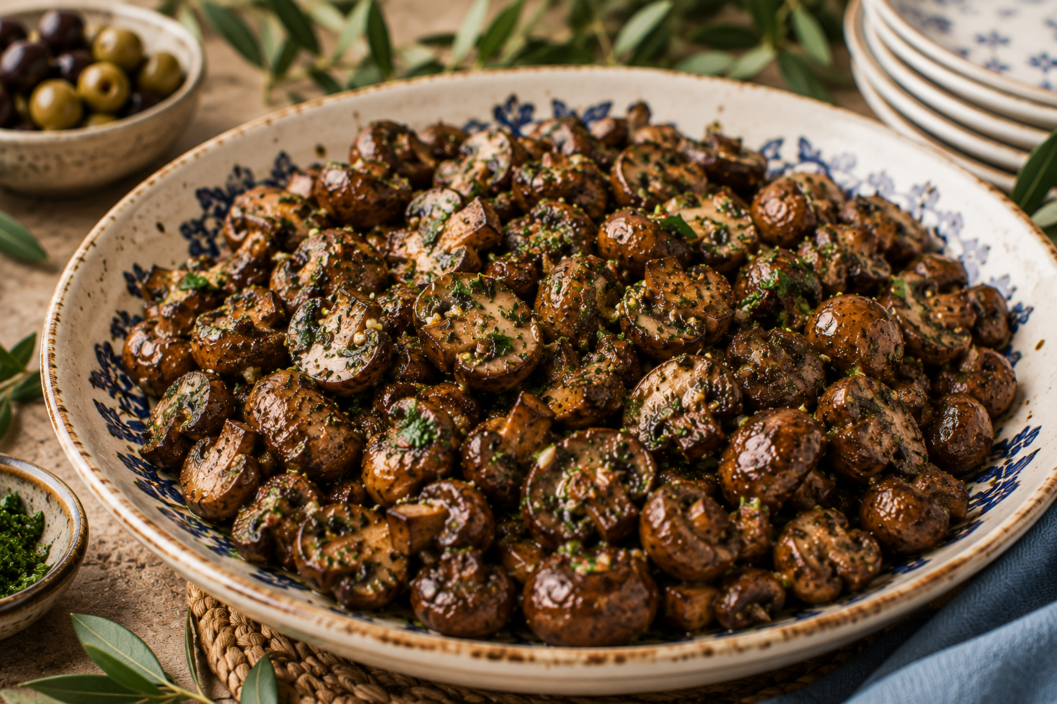 Fire Roasted Mushrooms