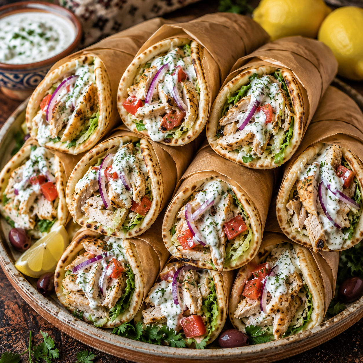 Rotisserie Chicken Pita