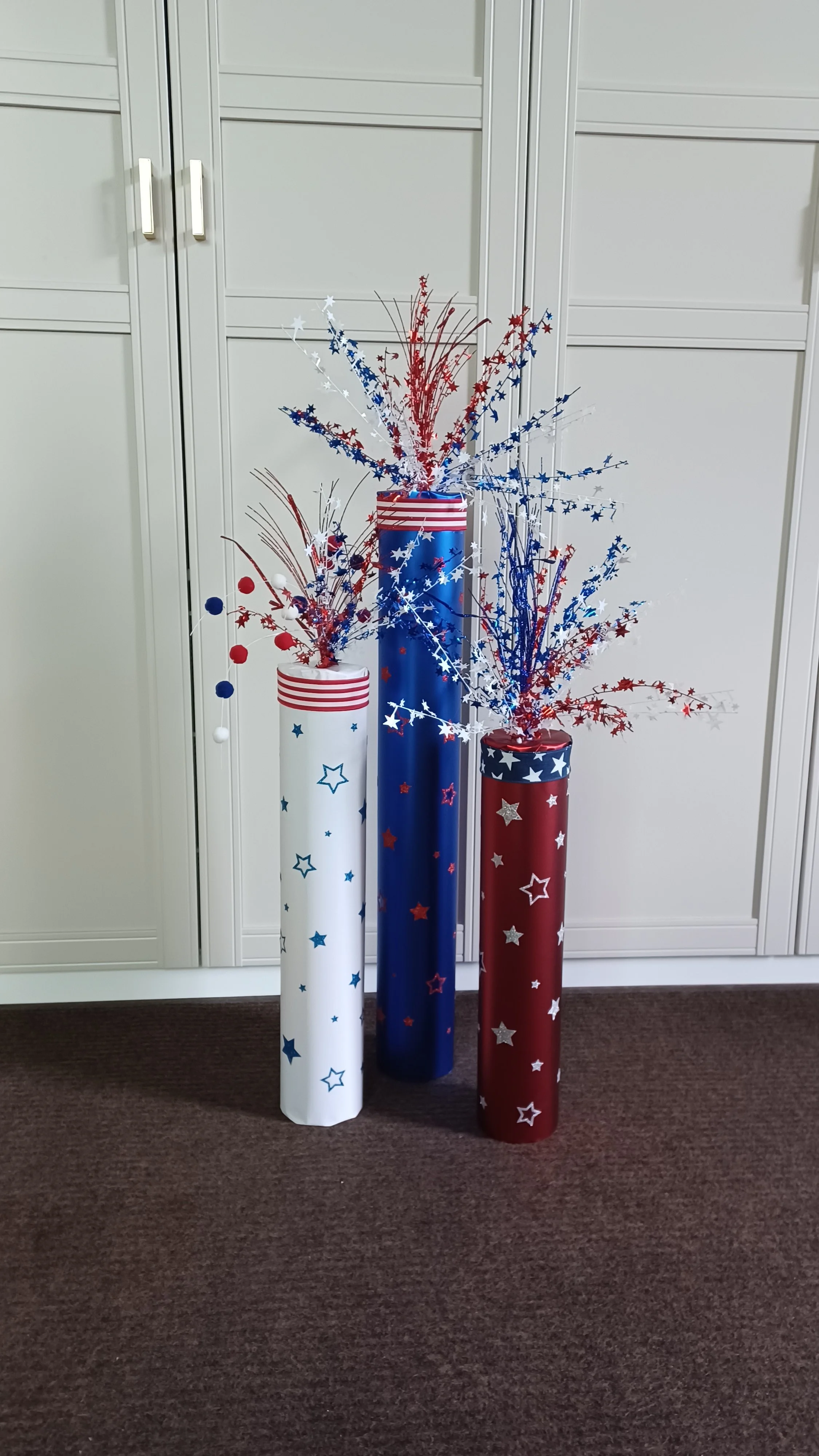 Indoor Patriotic Firecracker Set of 3
