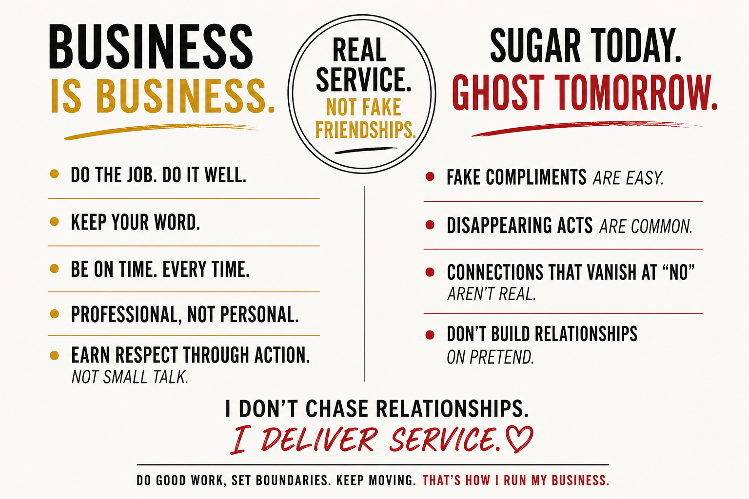 Great Service, No False Flattery