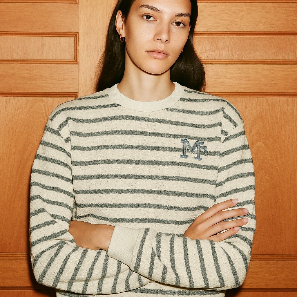 Striped Unisex Comfort Crewneck