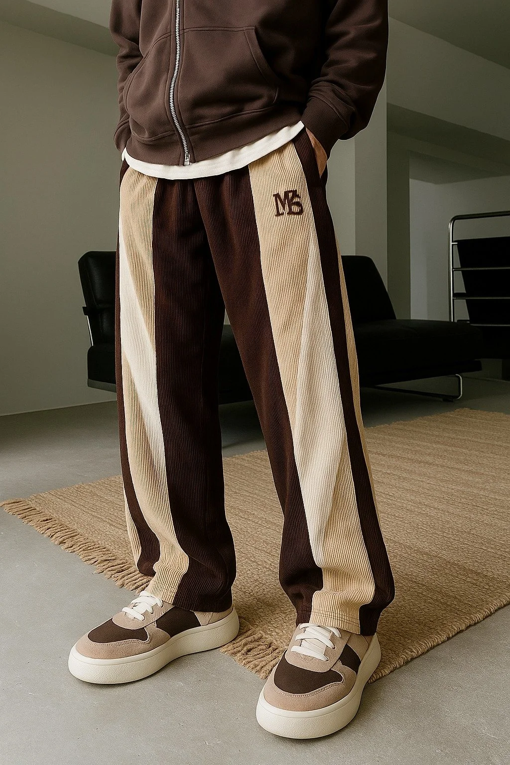 Bold Stripe Corduroy Pants