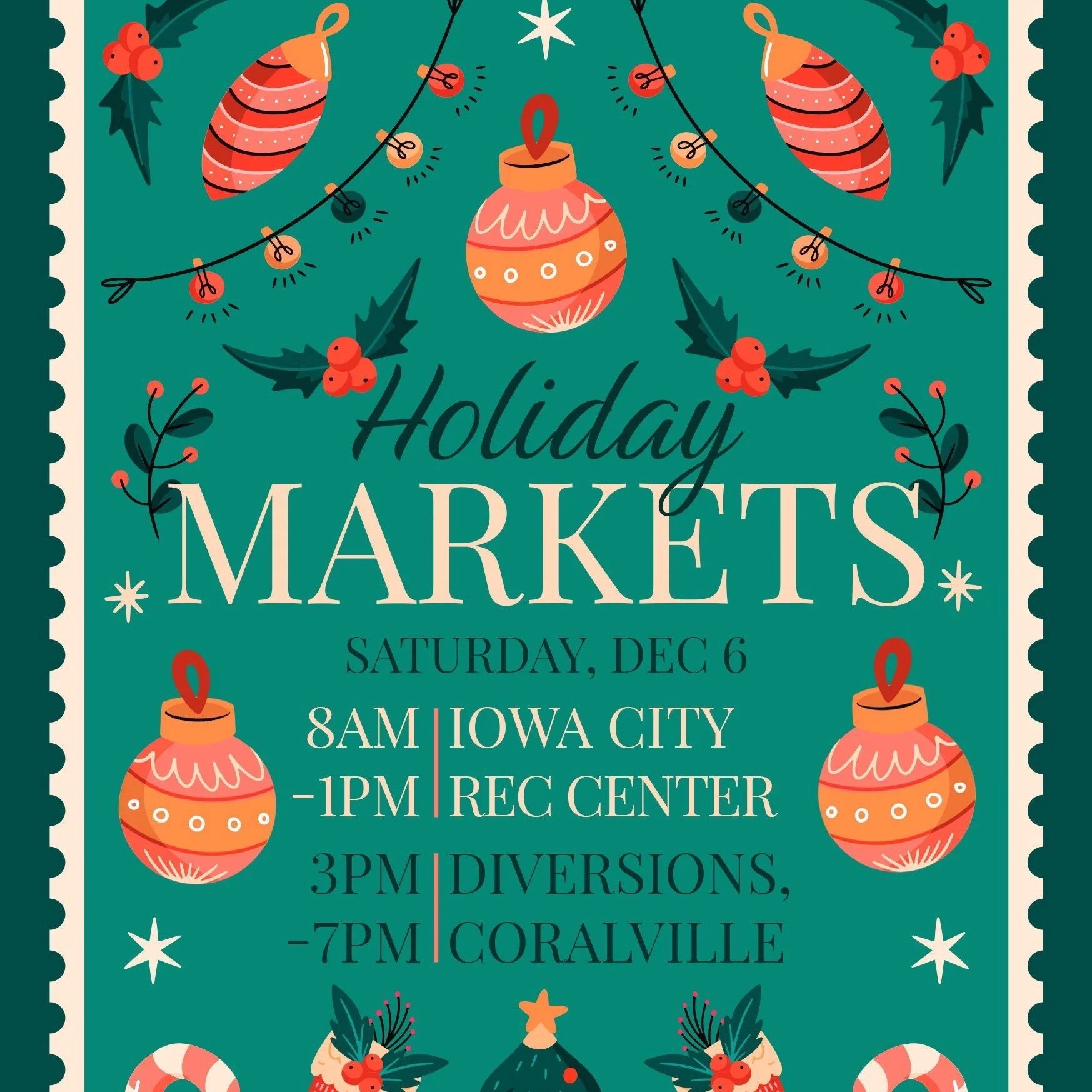 DECEMBER 6 HOLIDAY MARKETS