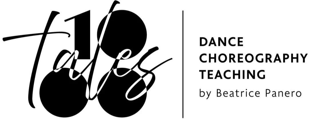 Logo for 'Thousand Tales' featuring stylized text and circles, with agency name and instructor Beatrice Panero.