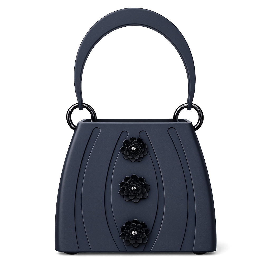 Fleurline Noir Sculpted Bag