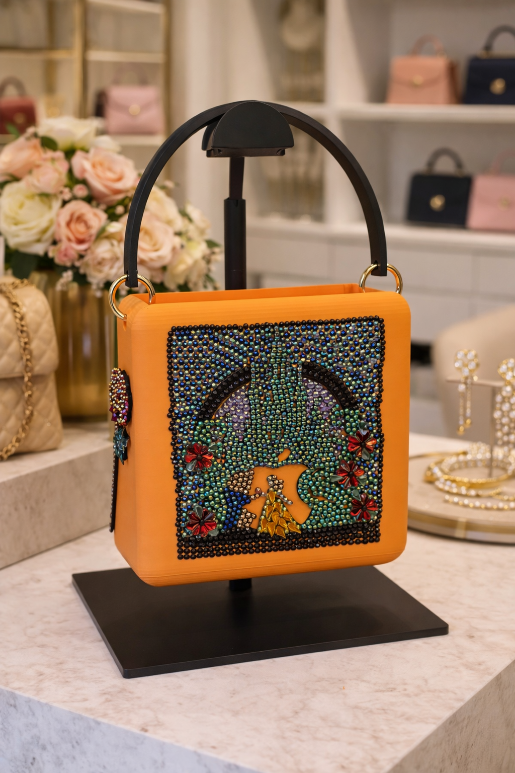 Castle Bloom Carry – Rhinestone Boutique Handbag
