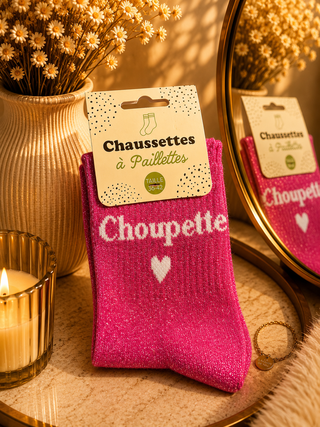 Chaussettes à Paillettes – Choupette 💖