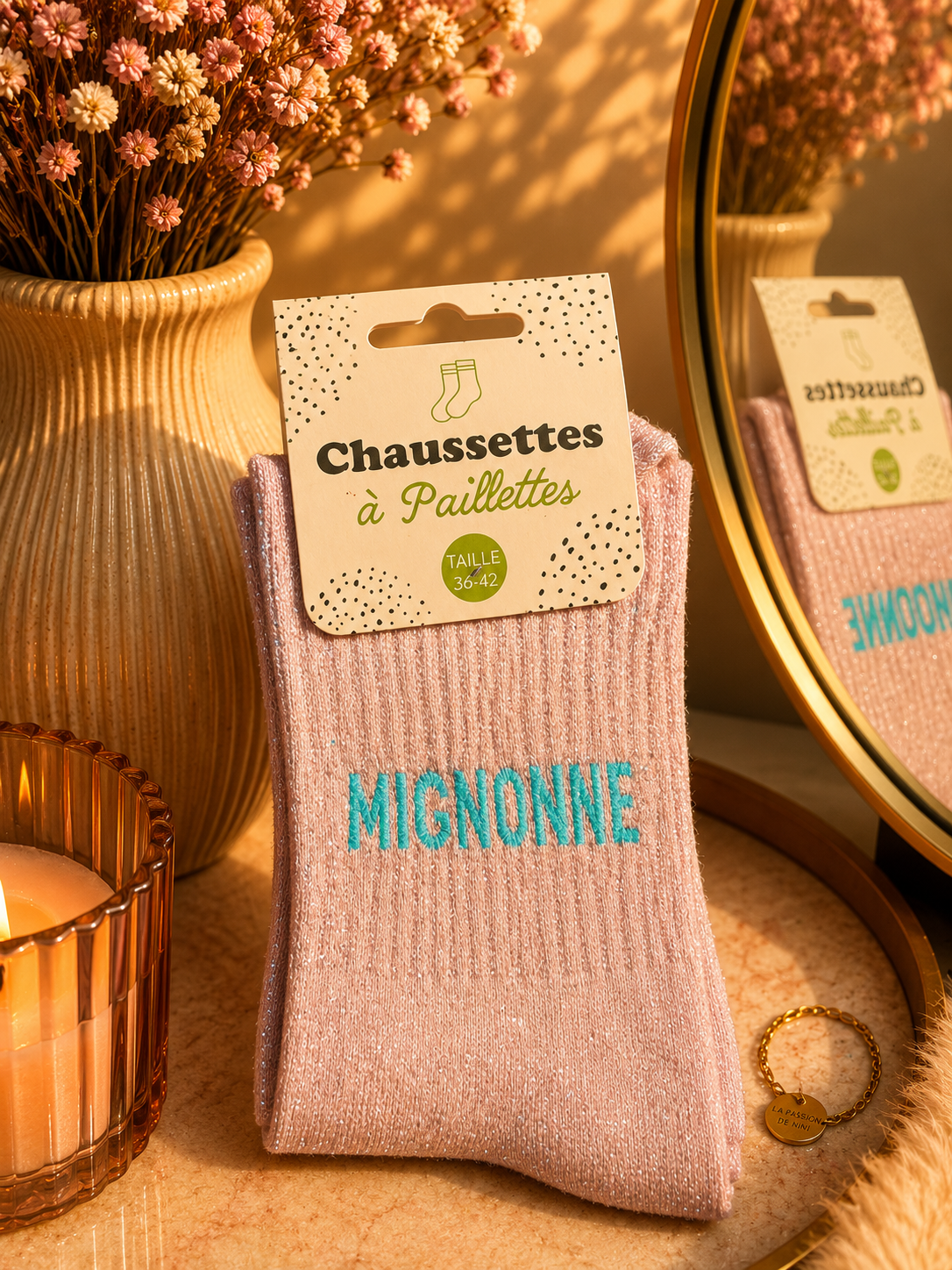 Chaussettes à Paillettes – Mignonne ✨
