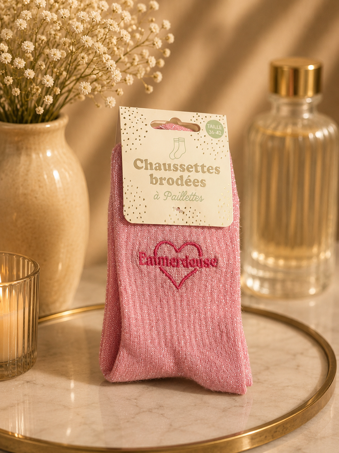 Chaussettes à Paillettes "Emmerdeuse"