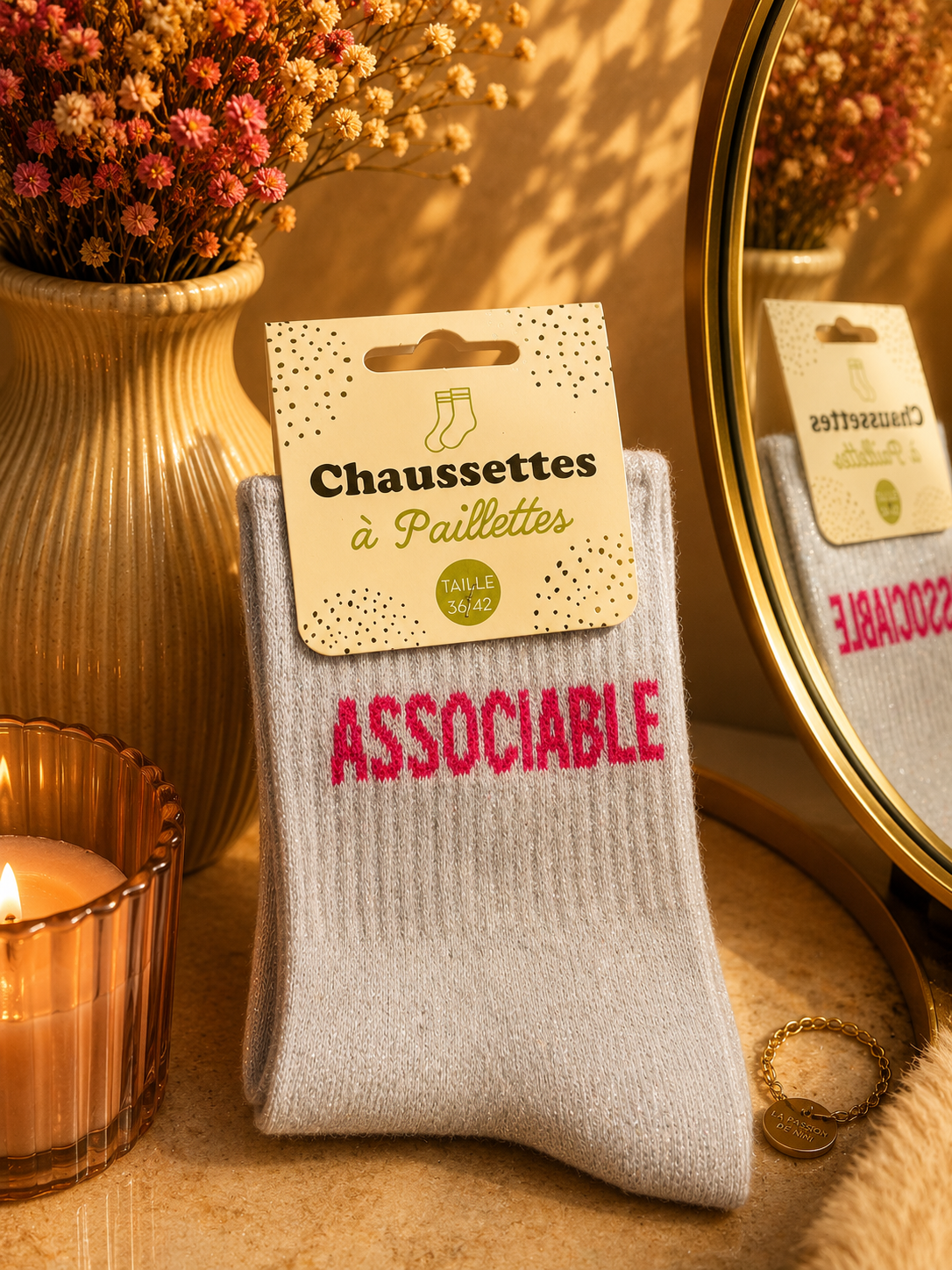 Chaussettes à Paillettes – Associable ✨