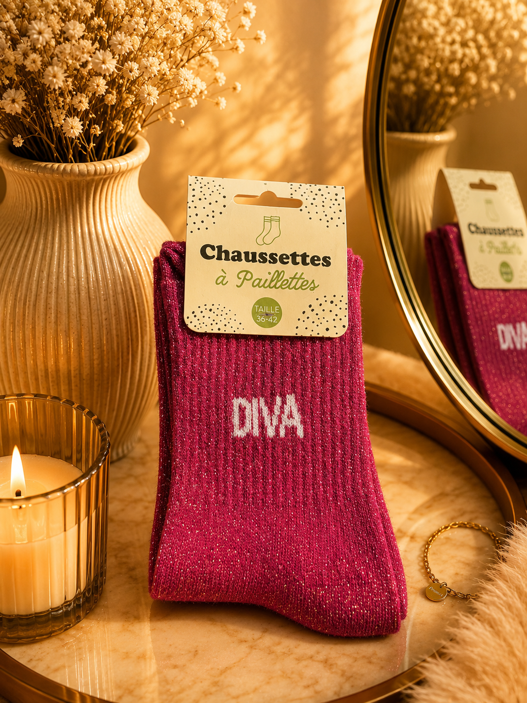 Chaussettes à paillettes « Diva »