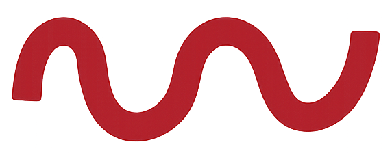 Red wavy line on a white background.