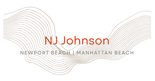 Stylized fingerprint with the text 'NJ Johnson' in red and black.