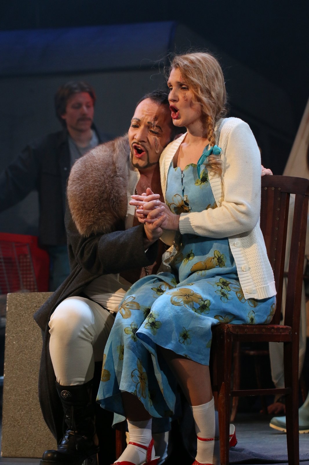 Duke of Mantua (Aljaž Farasin) and Gilda (Vanja Zelčić)