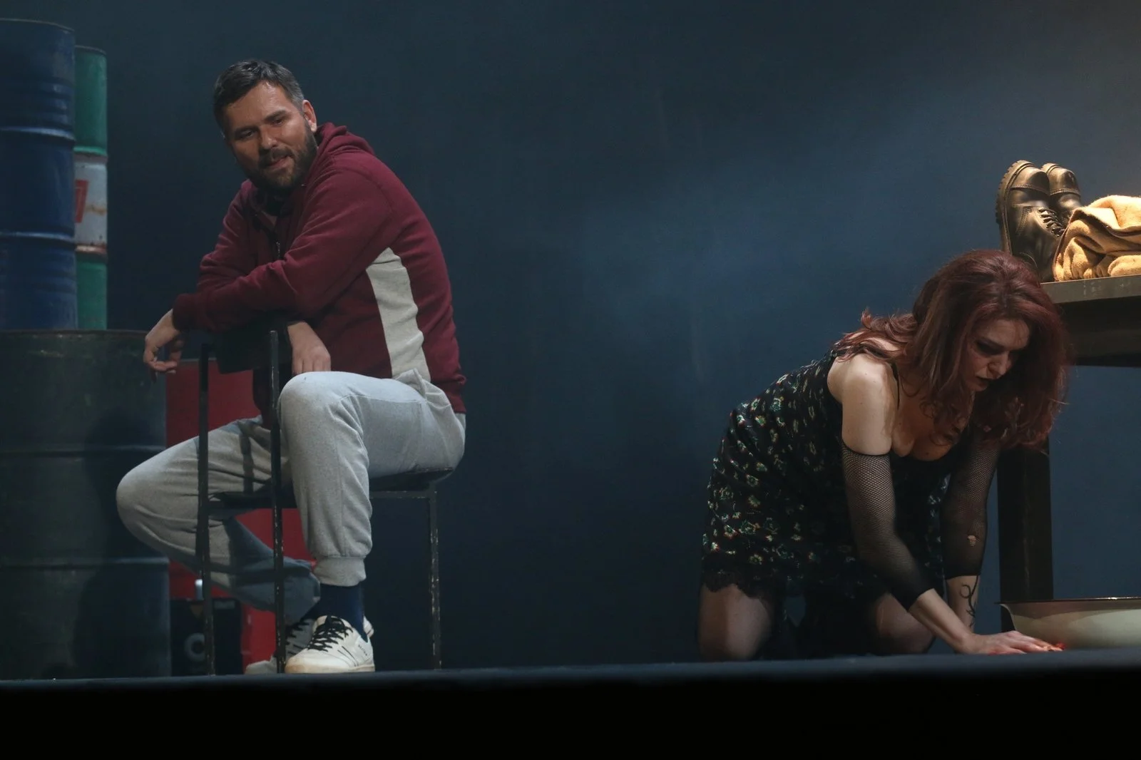 Sparafucile (Slavko Sekulić) and Maddalena (Ivana Srbljan)