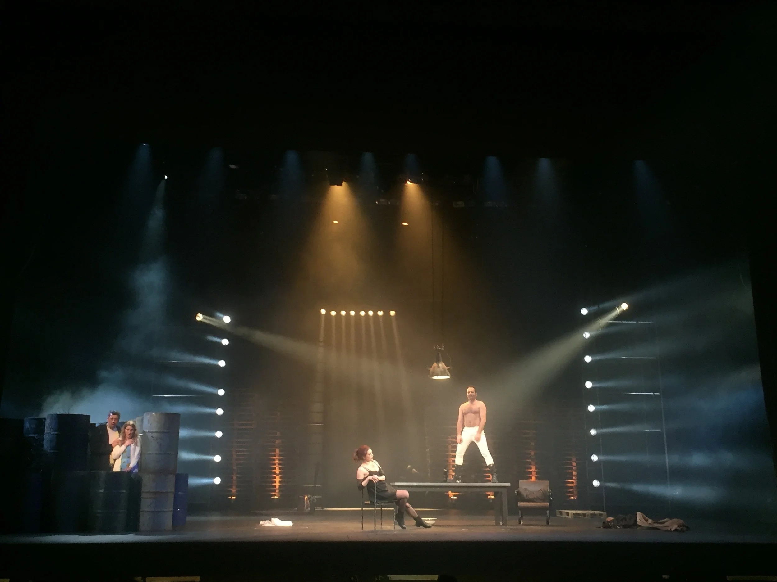 Rigoletto (Robert Kolar), Gilda (Vanja Zelčić), Maddalena (Ivana Srbljan) and Duke of Mantua (Aljaž Farasin) 