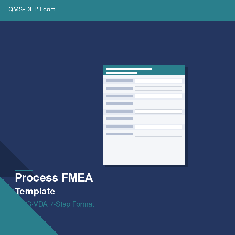 Process FMEA Template — AIAG-VDA 7-Step Format