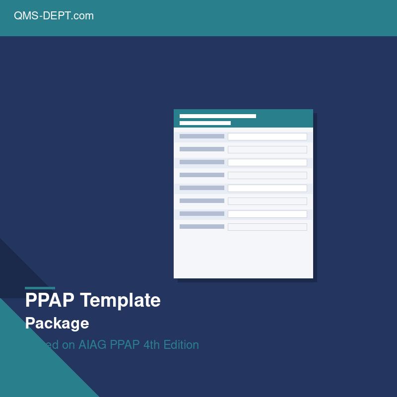 PPAP Template Package — 19 Elements (Based on AIAG PPAP 4th Edition)