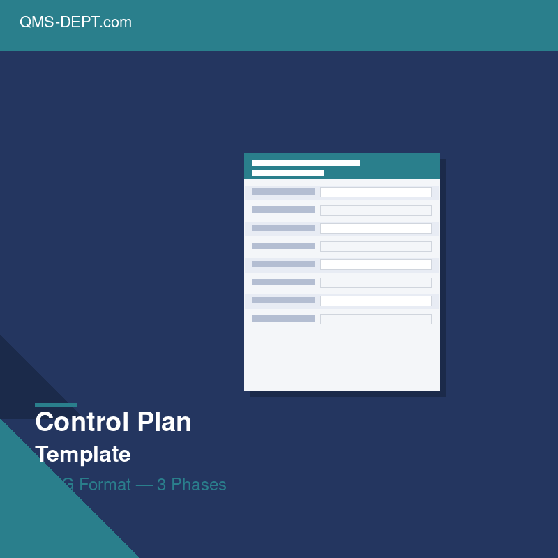 Control Plan Template — AIAG Format (Prototype, Pre-Launch & Production)