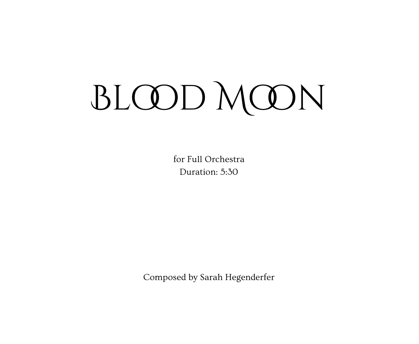 Blood Moon (Conductor Score & Parts PDF)