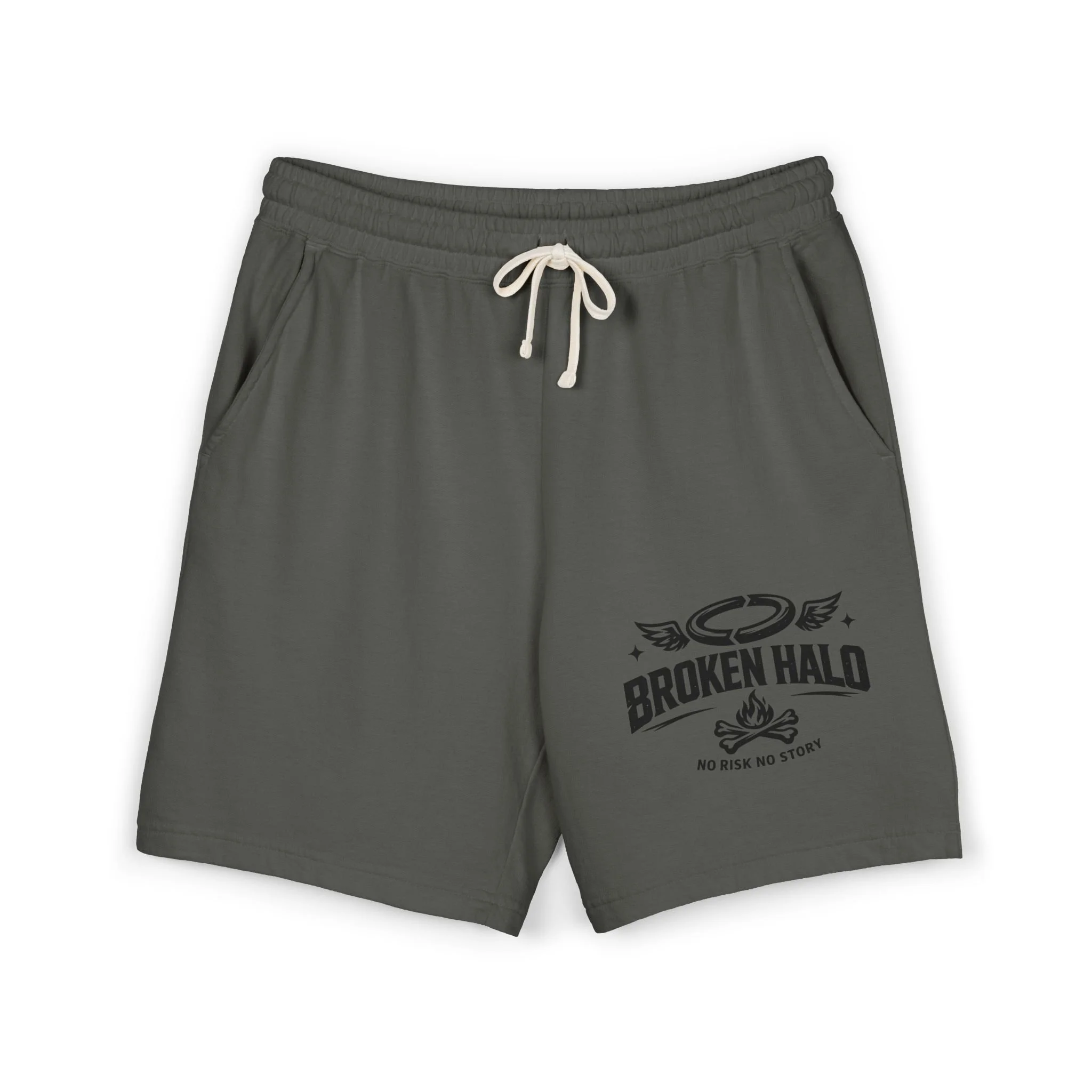 Broken Halo Graphic Women & Men Sweat Shorts | Lightweight fleece shorts