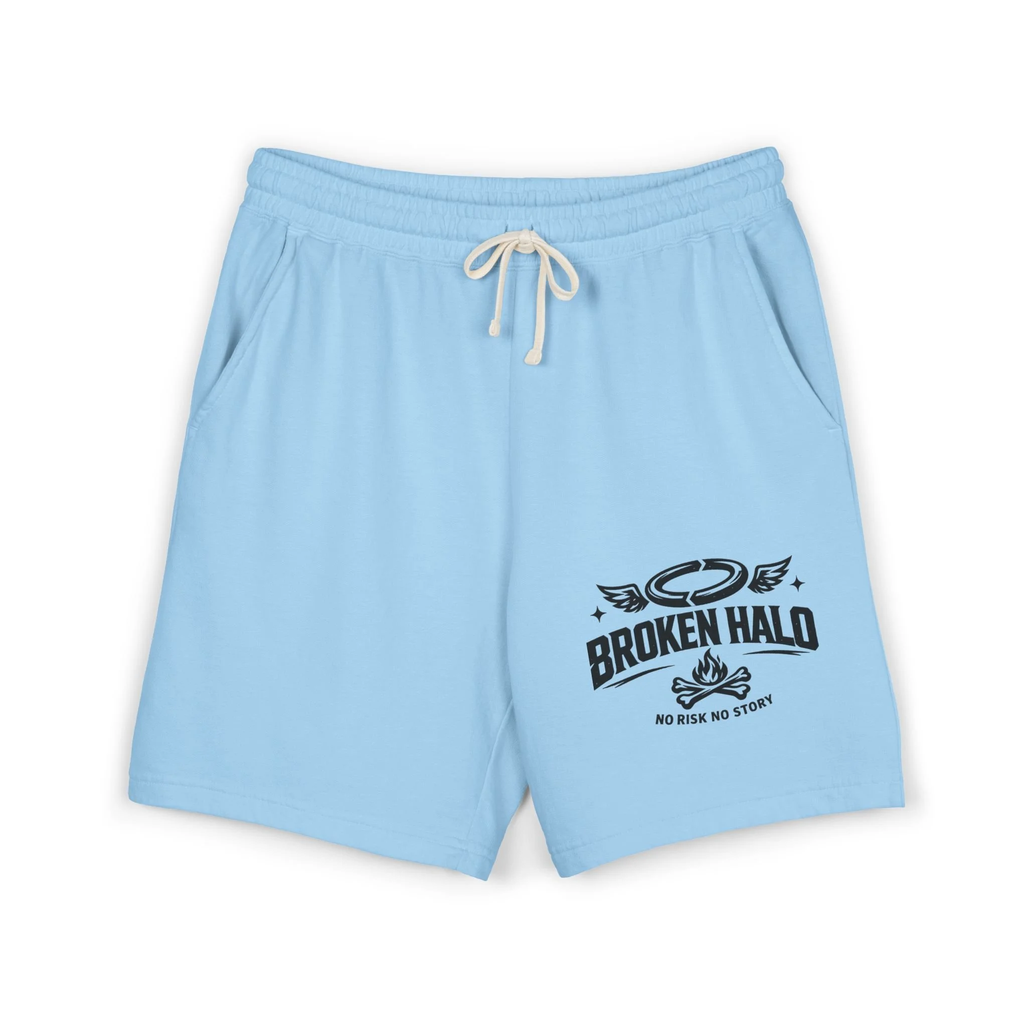 Broken Halo Graphic Women & Men Sweat Shorts | Lightweight fleece shorts