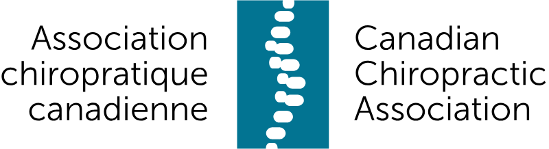 Logo de l'Association chiropratique canadienne, avec une colonne vertébrale stylisée au centre.