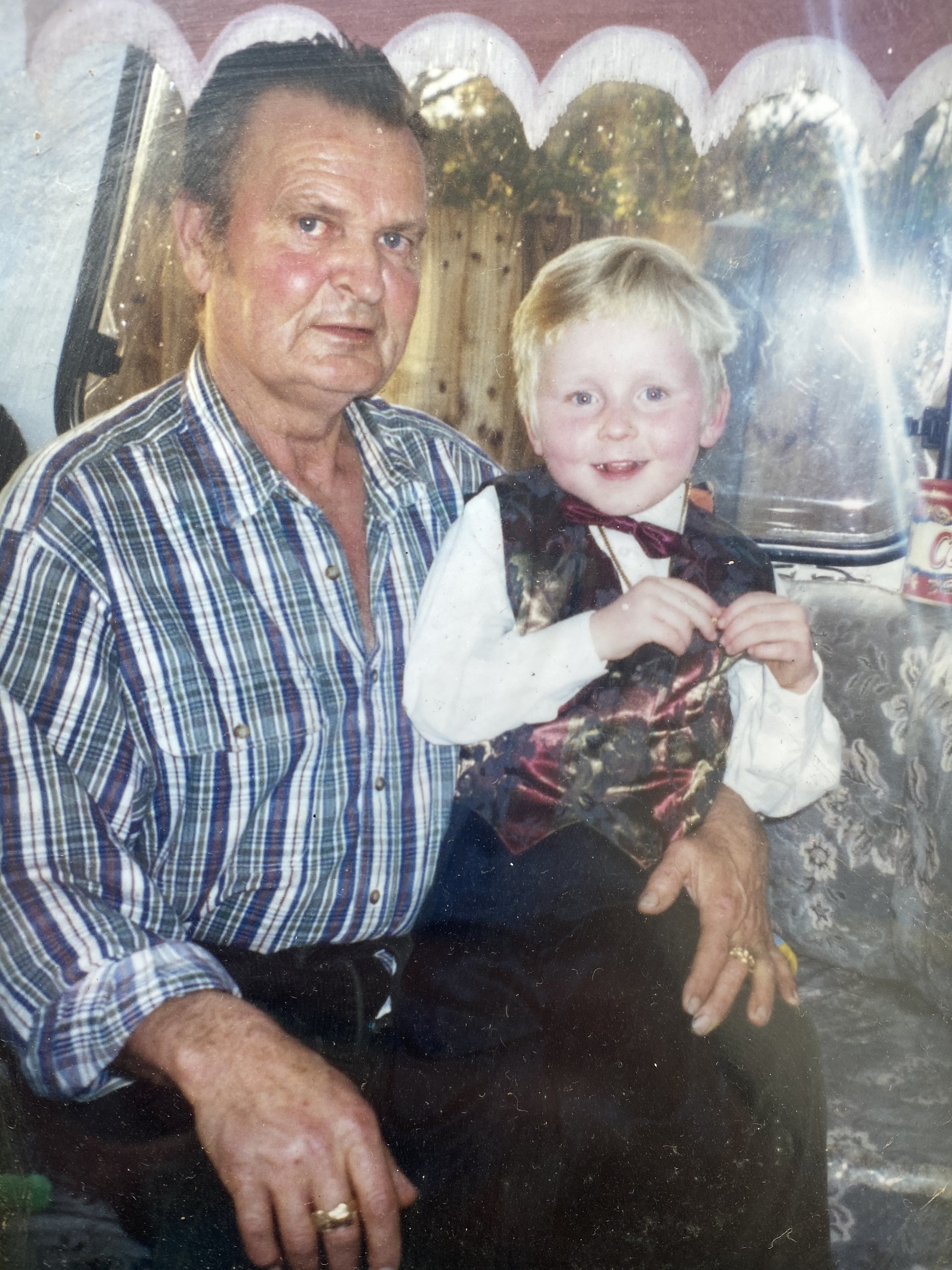 Elijah Vardo and his grandad.