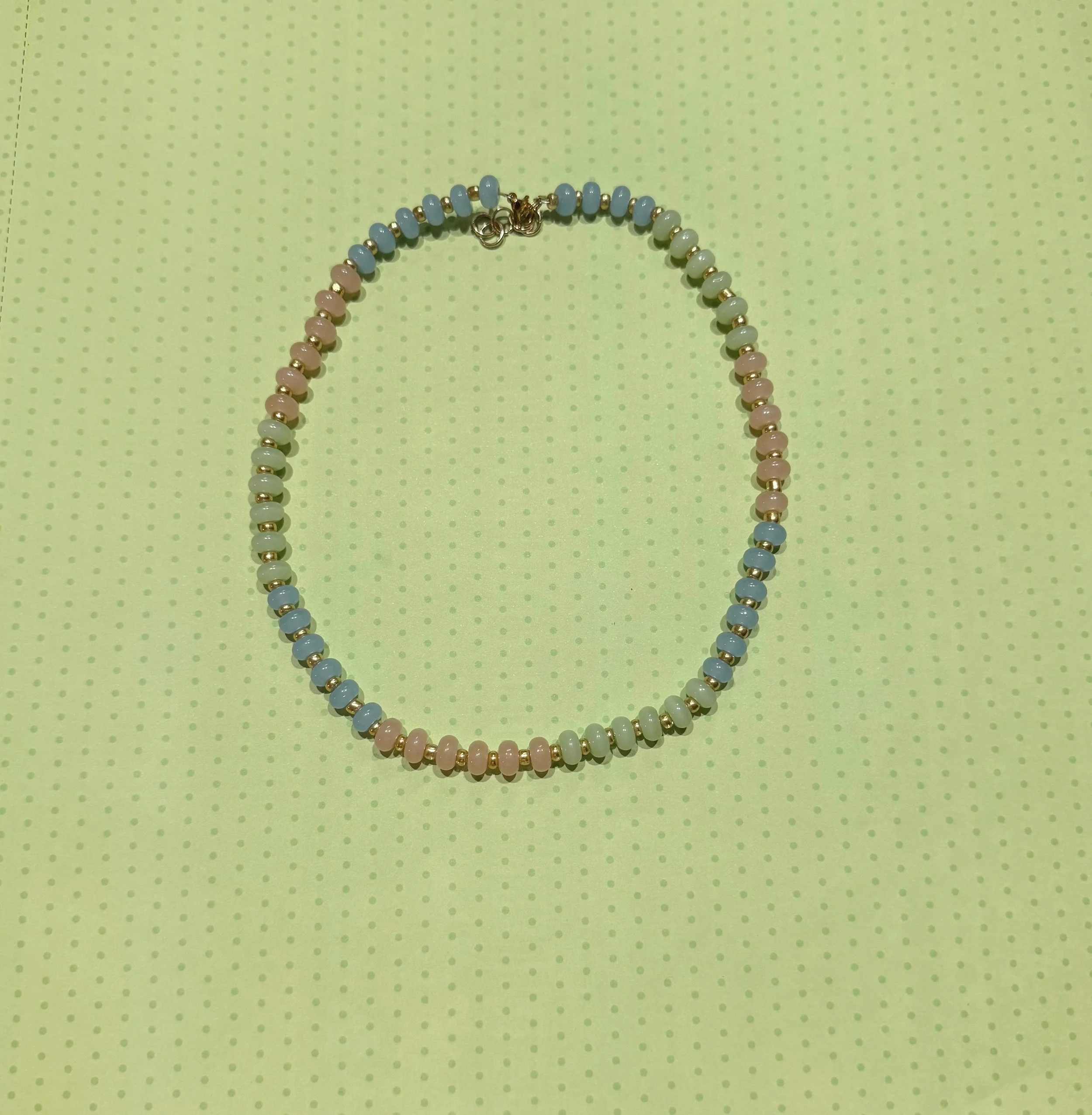 Pastel Summer Beaded Necklace