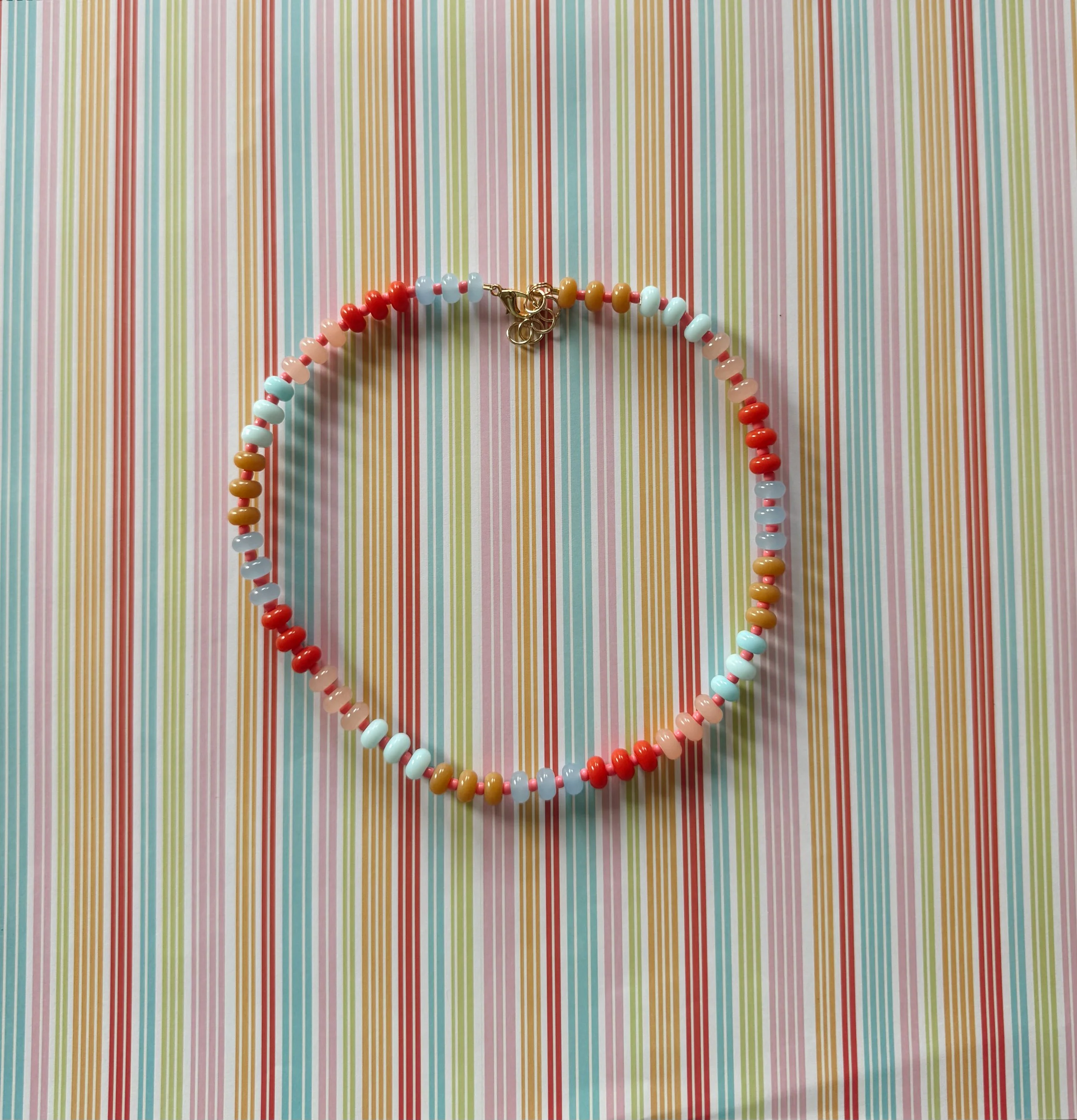 Happy Summer Beaded Necklace