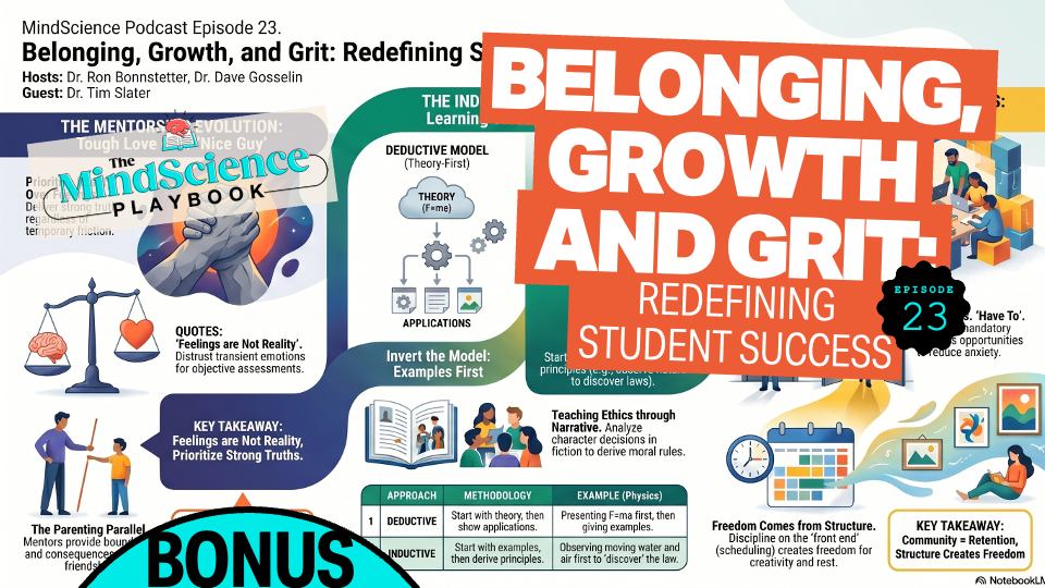 BONUS EPISODE 23: Belonging, Growth, and Grit: Redefining Student Success - Dr. Tim Slater