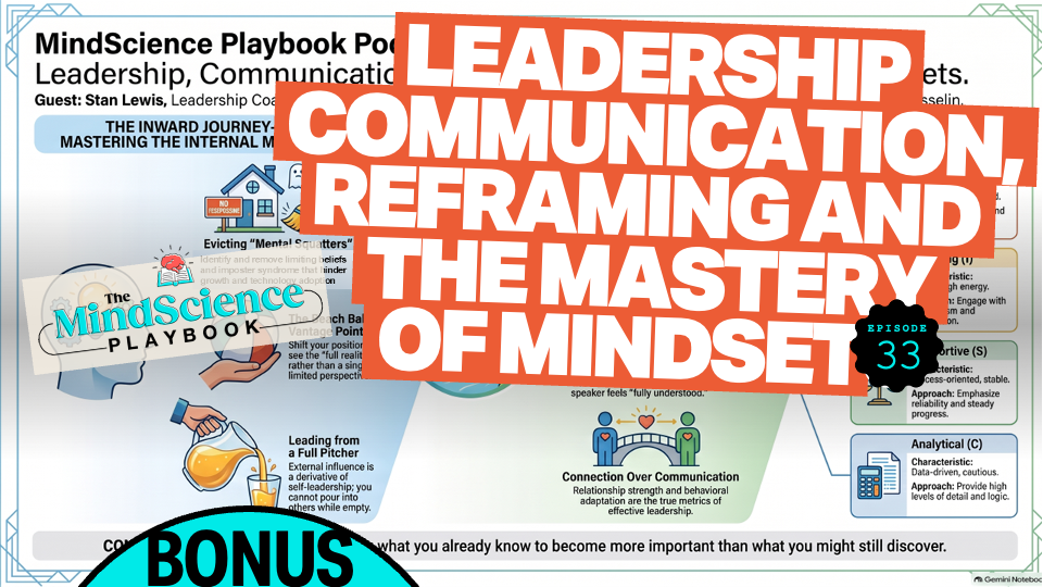 BONUS EPISODE 33: Leadership, Communication, Reframing and the Mastery of Mindsets - Stan Lewis