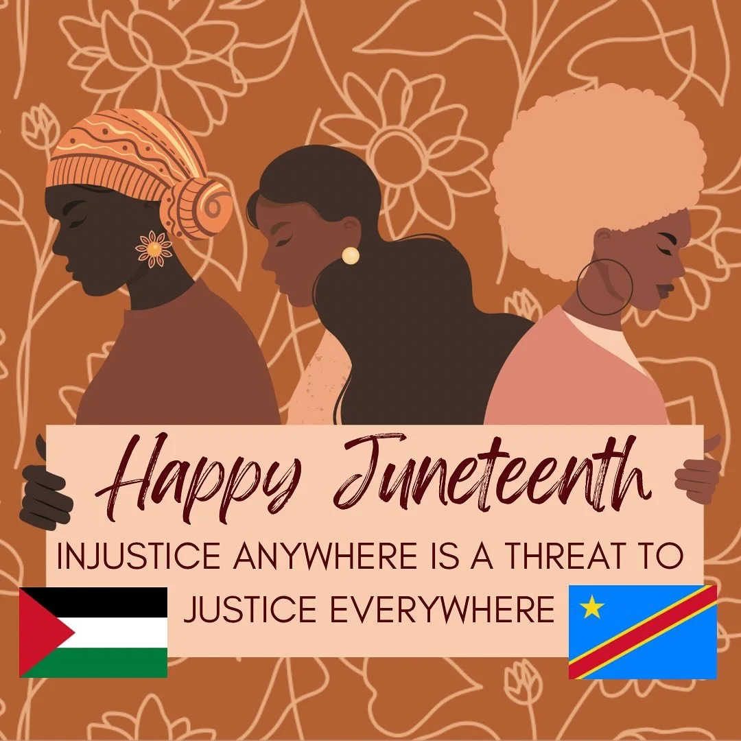 Today is a day to celebrate freedom and a reminder of the masses still subjugated, sidelined, victimized, and g cide. I pray that freedom rings for all someday. #threadandember #juneteenth #freedom #freepalestine #freecongo #alleyesonrafah #prayforpa