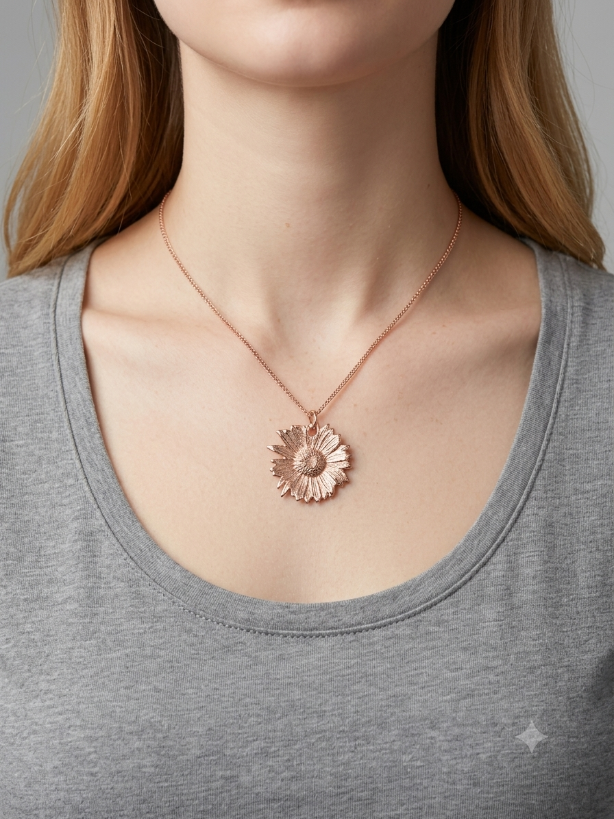Bronze Daisy Pendant