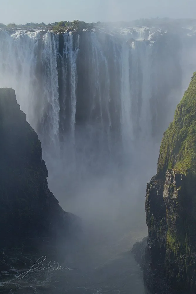A close up of the majestic Mosi-oa-tunya (Smoke that thunders), also known as Victoria falls. 