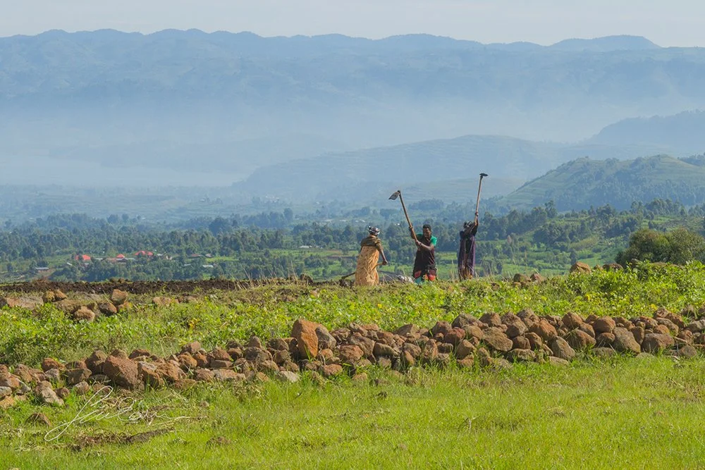 "Farmers outside Mgahinga", Kisoro, Uganda 